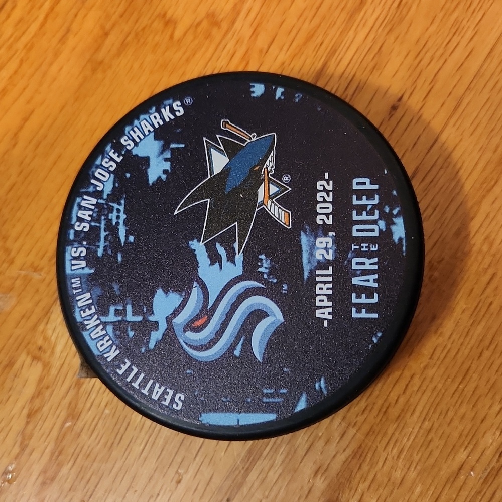 NWT Seattle Kraken San Jose Sharks Puck
